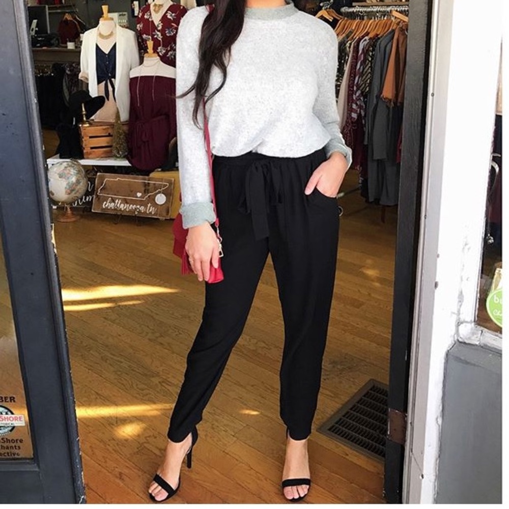 Black Ankle Cut Pants